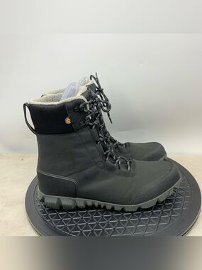 BOGS‎ Arcata Urban Leather Tall Boots Women Size 12 Shoes Black Lined Waterproof